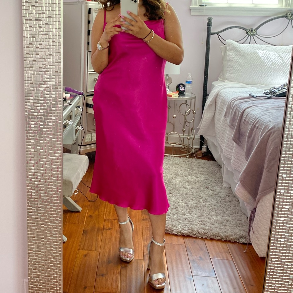 Bebe Satin Slip Dress - Picture 3 of 3